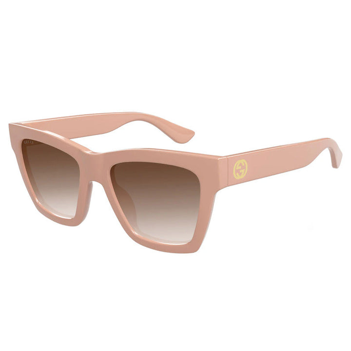 Gucci Sunglasses Square Full Rim, Cloud Rose Frame and Brown Gradient Lens GG1714S005