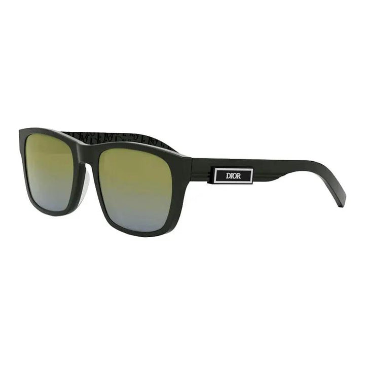Dior Sunglasses Square Full Rim, Dark Green Frame And Green Mirror Lens Diorb23S2F55H7
