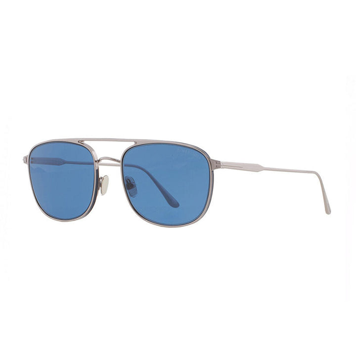 Tom Ford Aviator Full Rim, with a Shiny Dark Ruthenium frame and Blue lens.