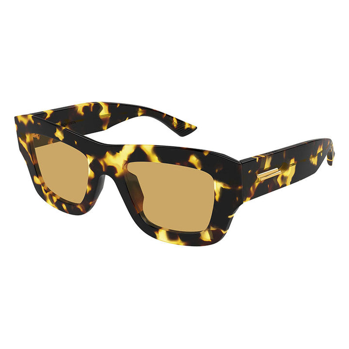Bottega Veneta Sunglasses Square Full Rim, Spotted Havana Frame and Nicotine Lens BV1357S003