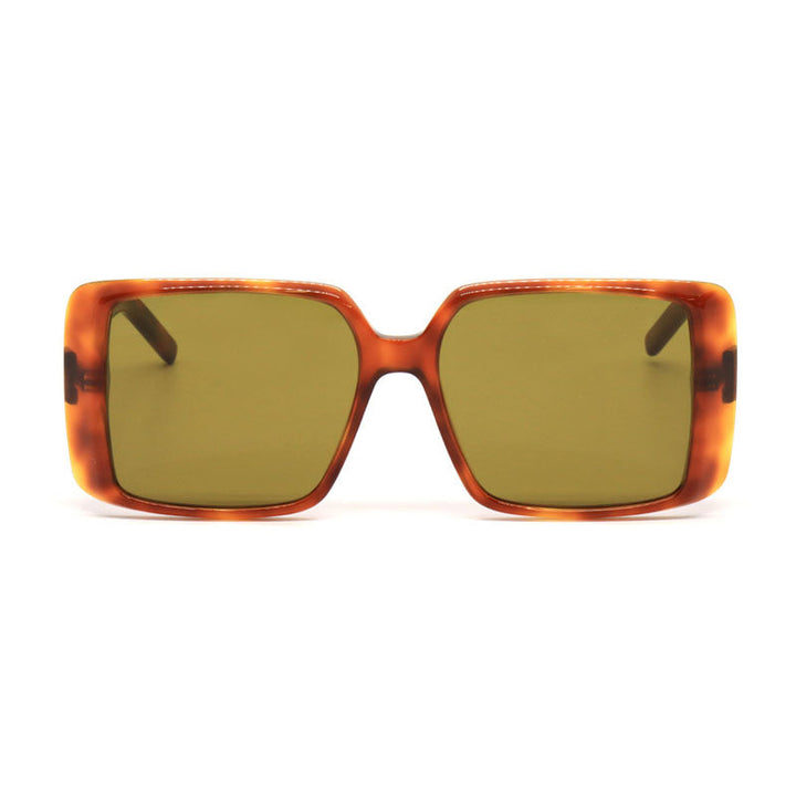 Saint Laurent Sunglasses Square Full Rim, Light Havana Frame and Brown Lens SL451005