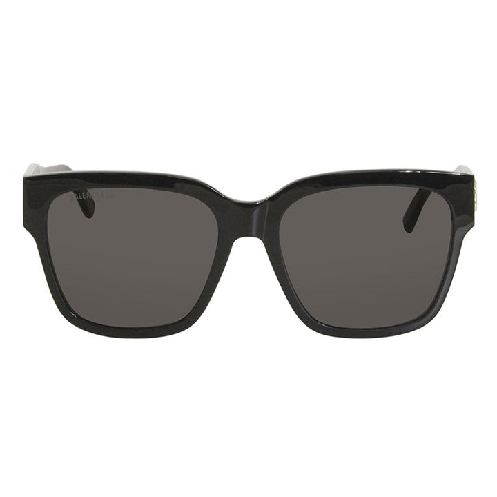 Balenciaga Sunglasses Square Full Rim, Black Frame and Grey Lens BB0056S001