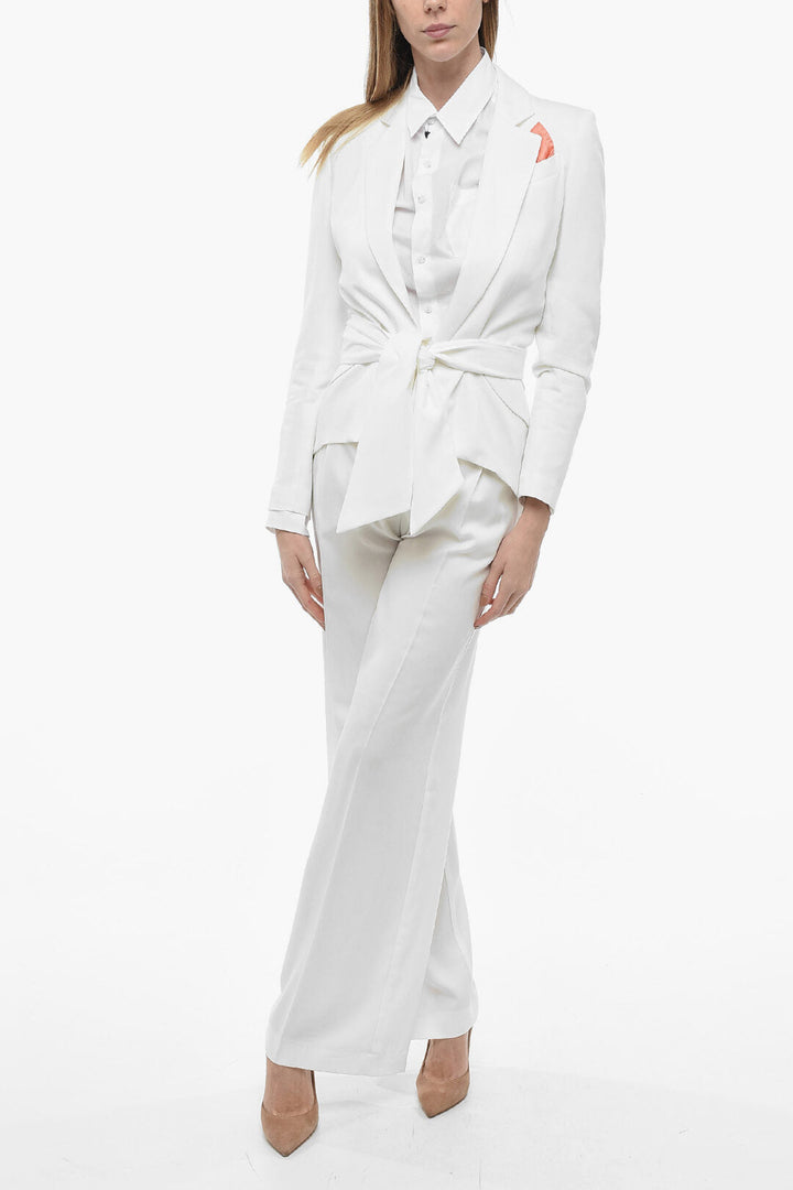 Hebe Studio Belted THE GIRLFRIEND Asymmetric Blazer