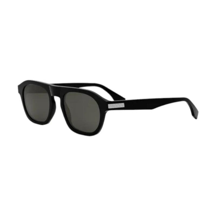 Fendi Sunglasses Square Full Rim, Shiny Black Frame And Grey Lens Fe40143I01A