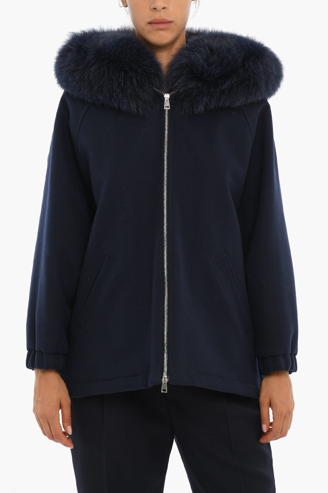 Other - Blancha Padded Wool Zipped Coat With Fur Lined Hood - 2600800020048 - Ask Me Wear