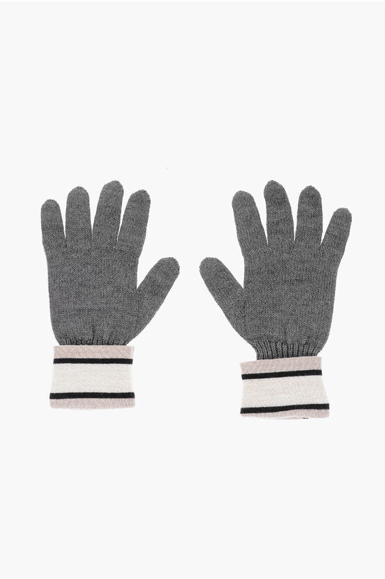 Accessories - Gloves - Borbonese Wool Blend Gloves with Metal Logo - 2301501 - Ask Me Wear