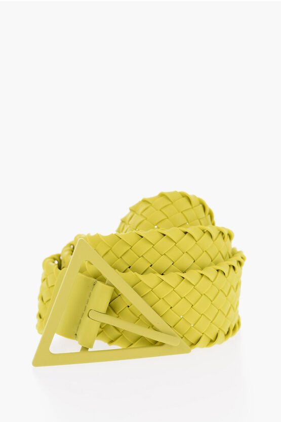 Belts - Bottega Veneta Braided - rubber TRIANGLE Belt - 8102897561 - Ask Me Wear