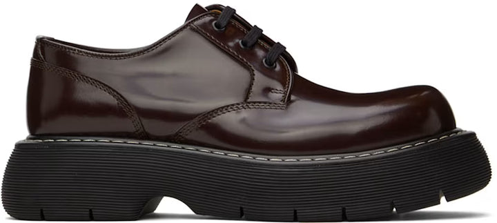 Bottega Veneta Burgundy Swell Lace-Up Shoes - Open Box