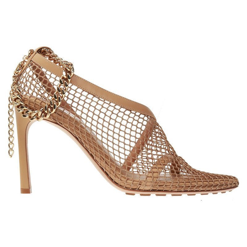 Shoes - Bottega Veneta Chain - Trimmed Mesh Sandals - 8093188081 - Ask Me Wear