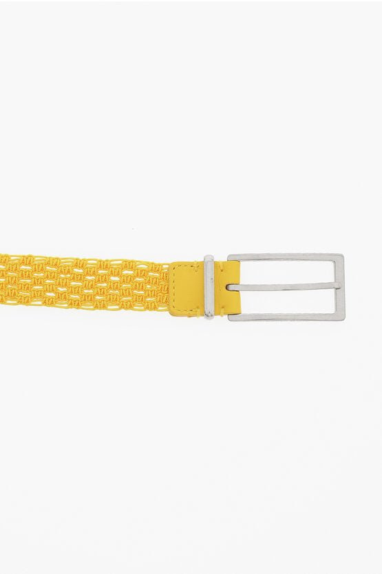 Accessories - Belts - Bottega Veneta Cotton Macrame Belt with Soft - leather Details 95 Belts - 8096837063 - Ask Me Wear