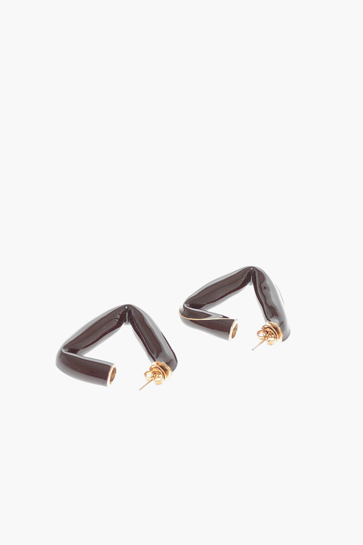 Earrings - Bottega Veneta Enameled FOLD TRIANGLE Hoop Earrings - 8099429713 - Ask Me Wear