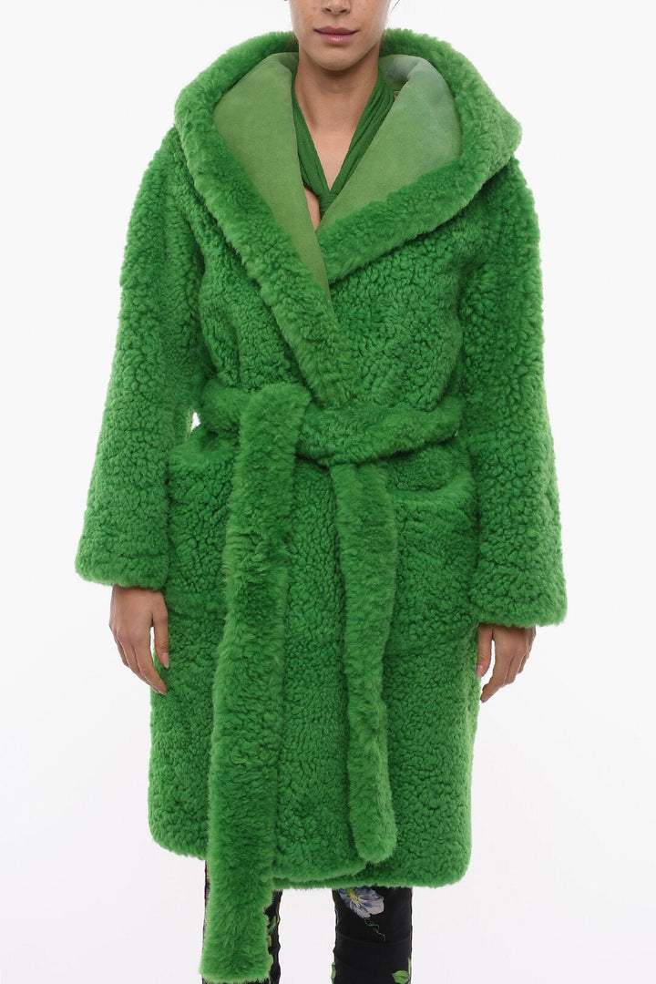 Other - Bottega Veneta Lamb Fur Wrap Coat with Hood - 900084726934 - Ask Me Wear