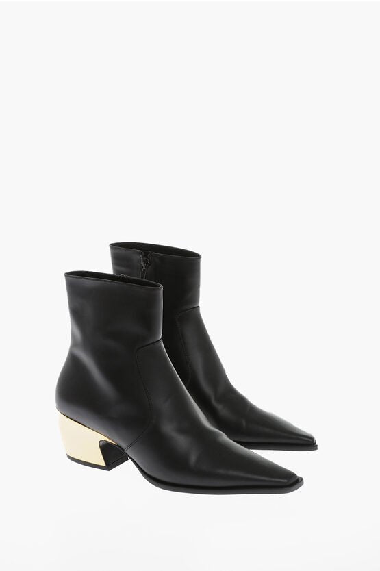 Bottega Veneta - Other - Bottega Veneta Leather TOKYO Western Booties with Metal Heel 5cm - 8131312505 - Ask Me Wear