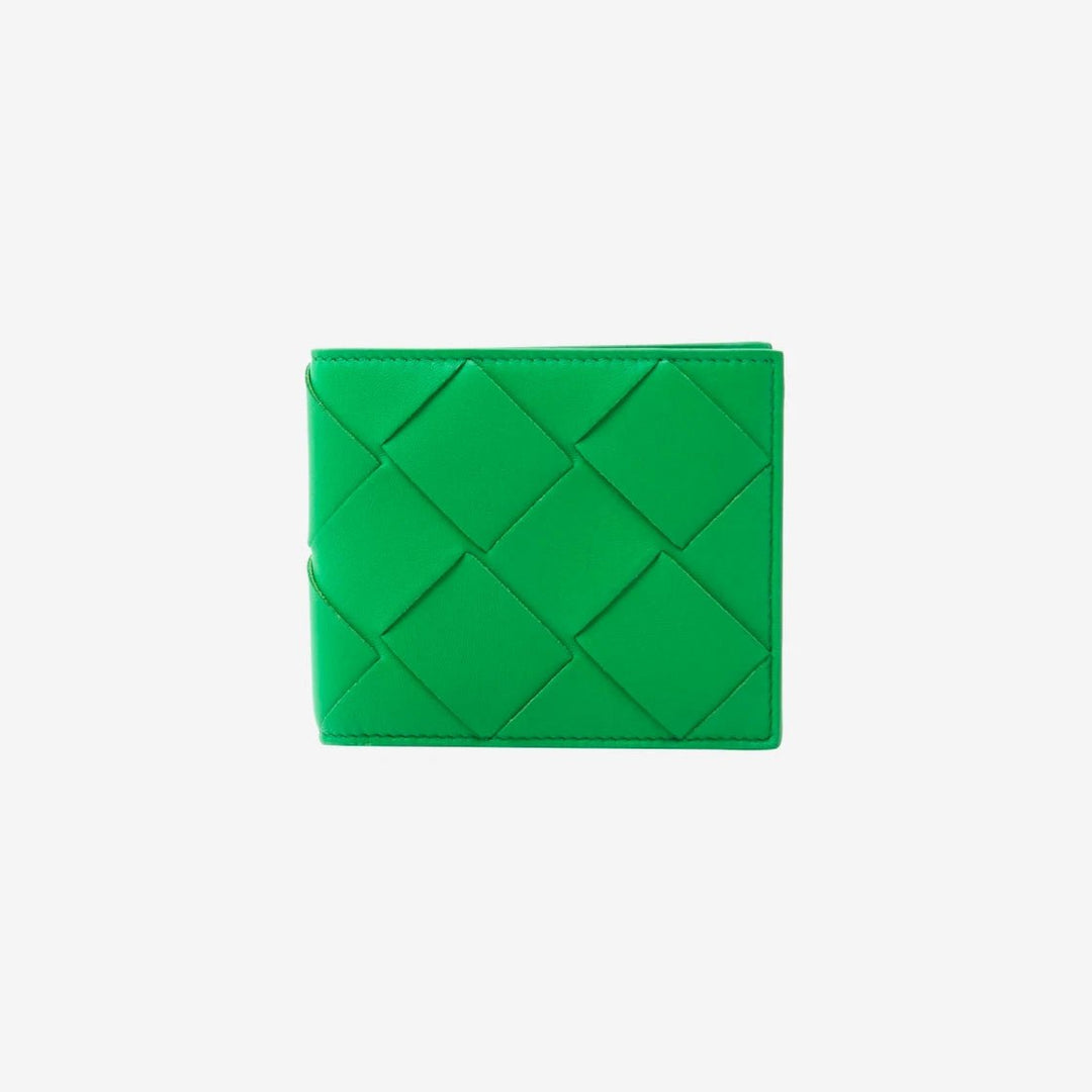 Accessories - Wallets & Purses - BOTTEGA VENETA Maxi Intrecciato Bi - fold Leather Wallet In Green - 113993VO0BI_3707 - TU - Ask Me Wear