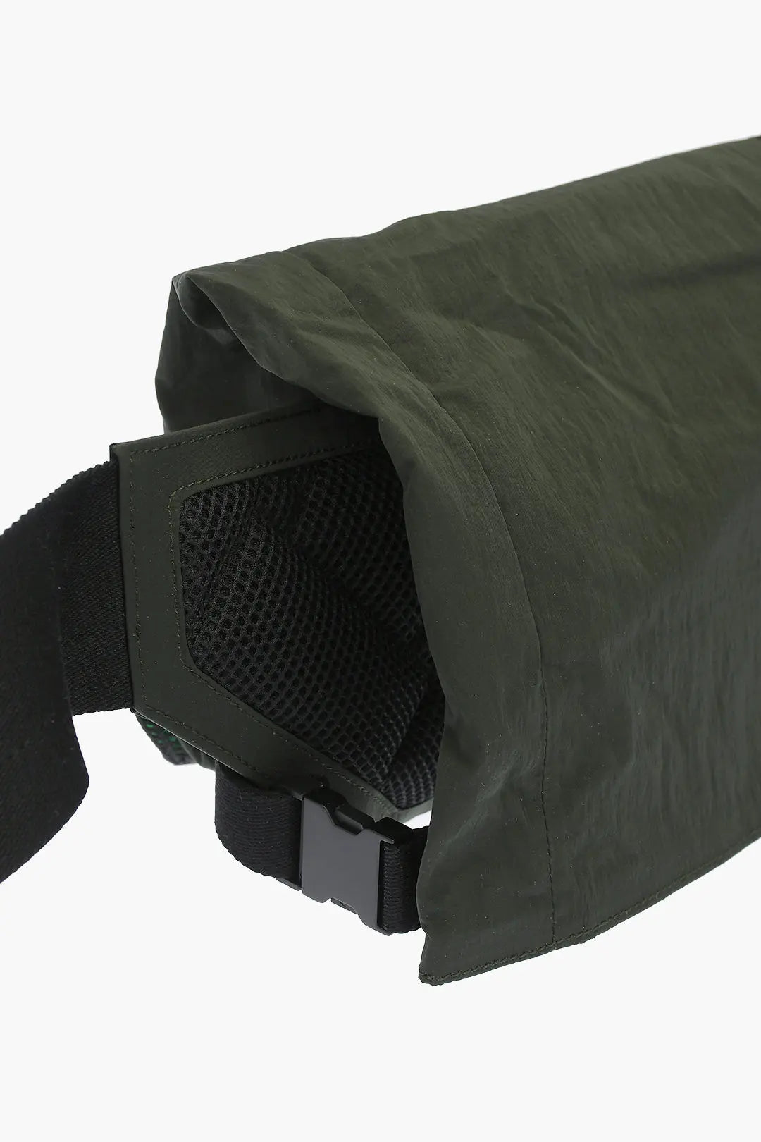 Bags - Bottega Veneta Mesh Detail Green Nylon Belt Bag - 574353VBOU1_3343 - Ask Me Wear