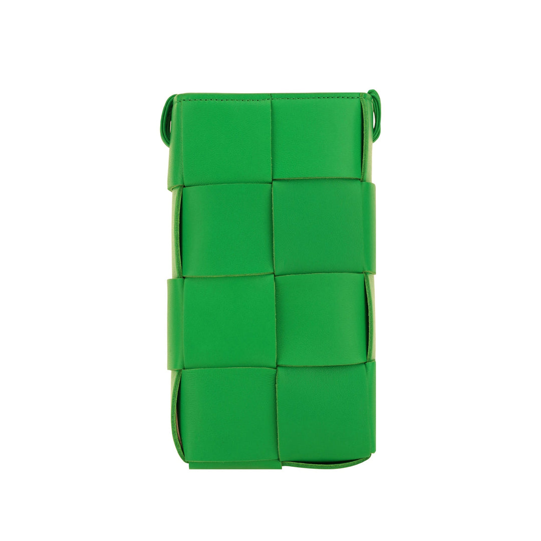 Accessories - Bottega Veneta Mobile Phone Holder in Grass Green Leather - 730541VCQC4_3722_UNI - Ask Me Wear