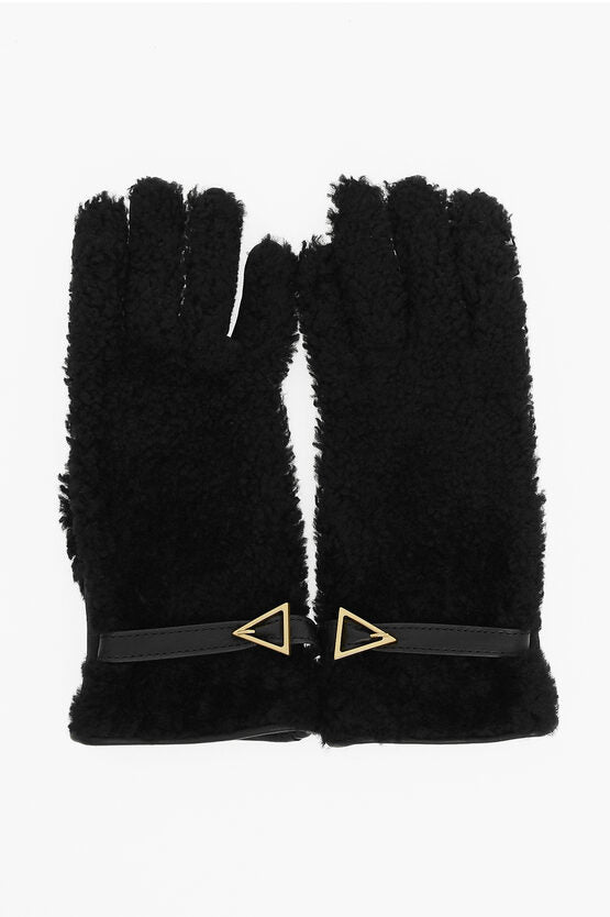 Accessories - Gloves - Bottega Veneta Mutton Shearling Gloves with TRIANGLE Buckle - 8091494788 - Ask Me Wear