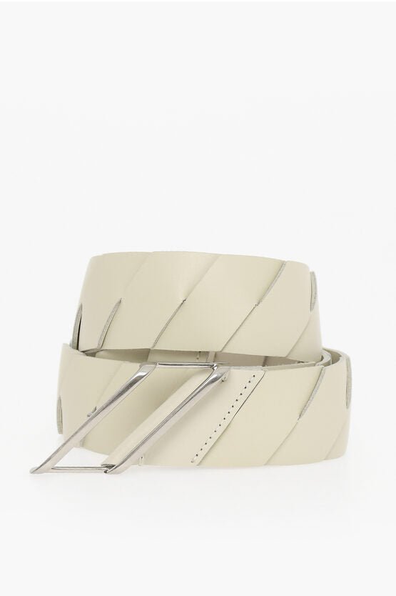 Accessories - Belts - Bottega Veneta Soft - leather Belt with Silver - toned Hardware - 900020119715 - Ask Me Wear