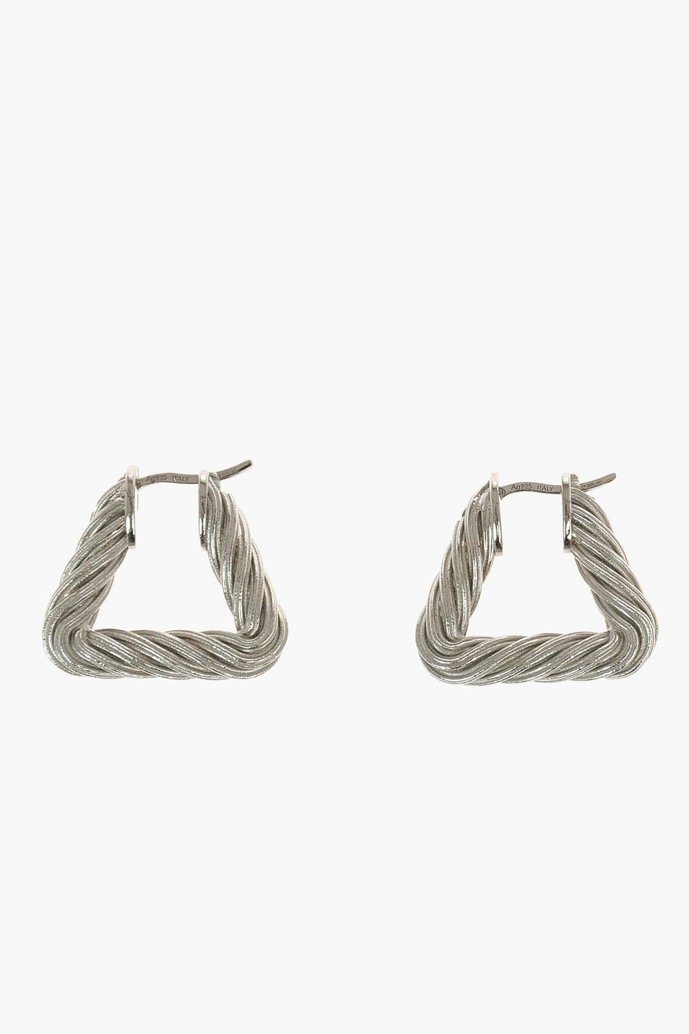 Earrings - Bottega Veneta Sterling - silver CORD Triangular Earrings - 8104911529 - Ask Me Wear