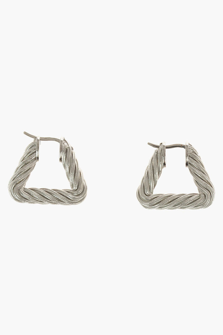 Earrings - Bottega Veneta Sterling - silver CORD Triangular Earrings - 8104911529 - Ask Me Wear