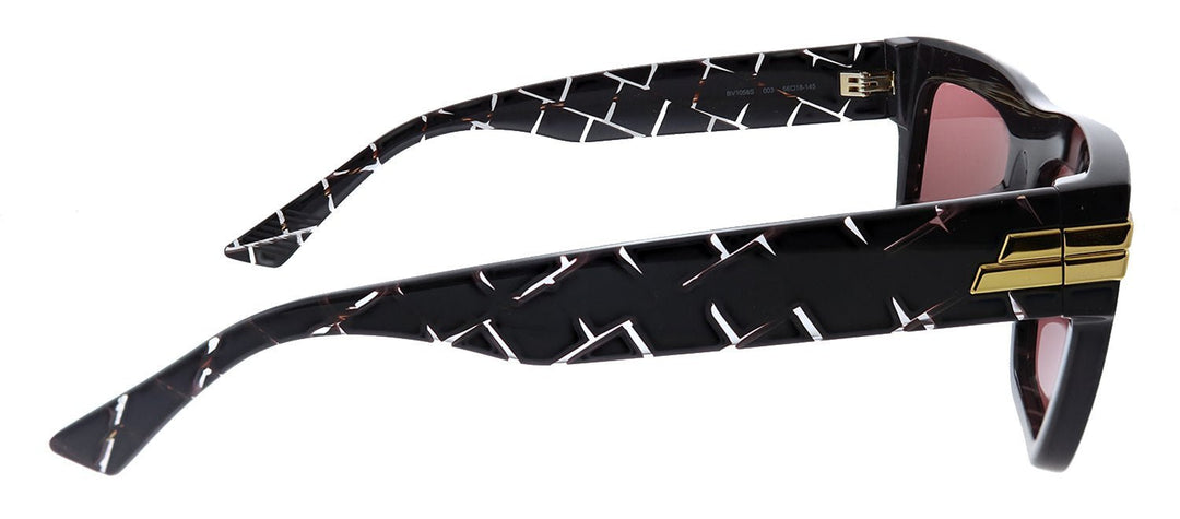 Bottega VenetaSunglasses - Bottega Veneta BV 1058S 003 Rectangle Acetate Burgundy Sunglasses with Pink Lens - BV_1058S_003 - Ask Me Wear
