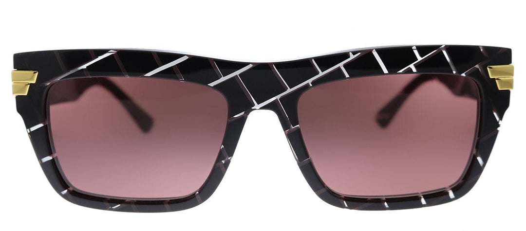 Bottega VenetaSunglasses - Bottega Veneta BV 1058S 003 Rectangle Acetate Burgundy Sunglasses with Pink Lens - BV_1058S_003 - Ask Me Wear