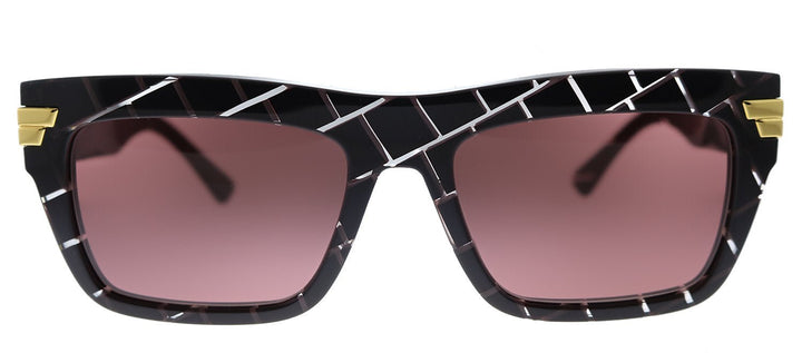 Bottega VenetaSunglasses - Bottega Veneta BV 1058S 003 Rectangle Acetate Burgundy Sunglasses with Pink Lens - BV_1058S_003 - Ask Me Wear