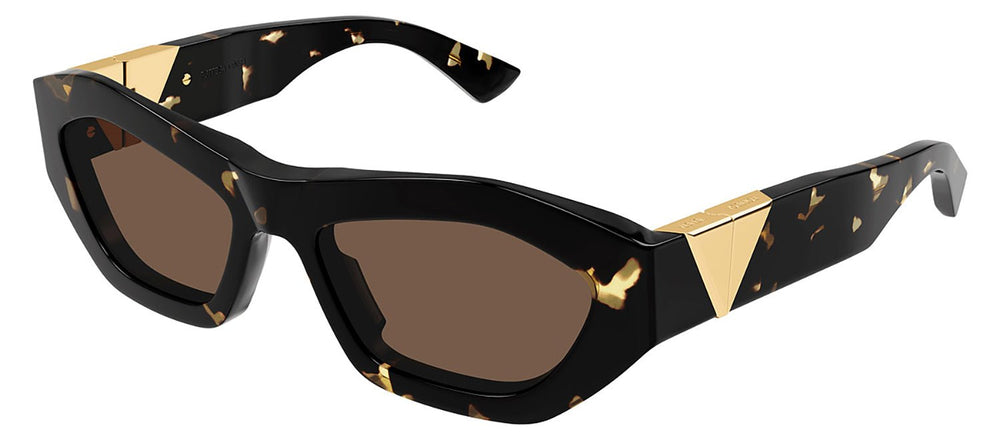 Bottega VenetaSunglasses - Bottega Veneta BV 1221S 002 Geometric Plastic Havana Sunglasses with Brown Lens - BV_1221S_002_54mm - Ask Me Wear