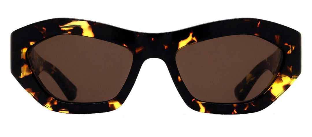 Bottega VenetaSunglasses - Bottega Veneta BV 1221S 002 Geometric Plastic Havana Sunglasses with Brown Lens - BV_1221S_002_54mm - Ask Me Wear
