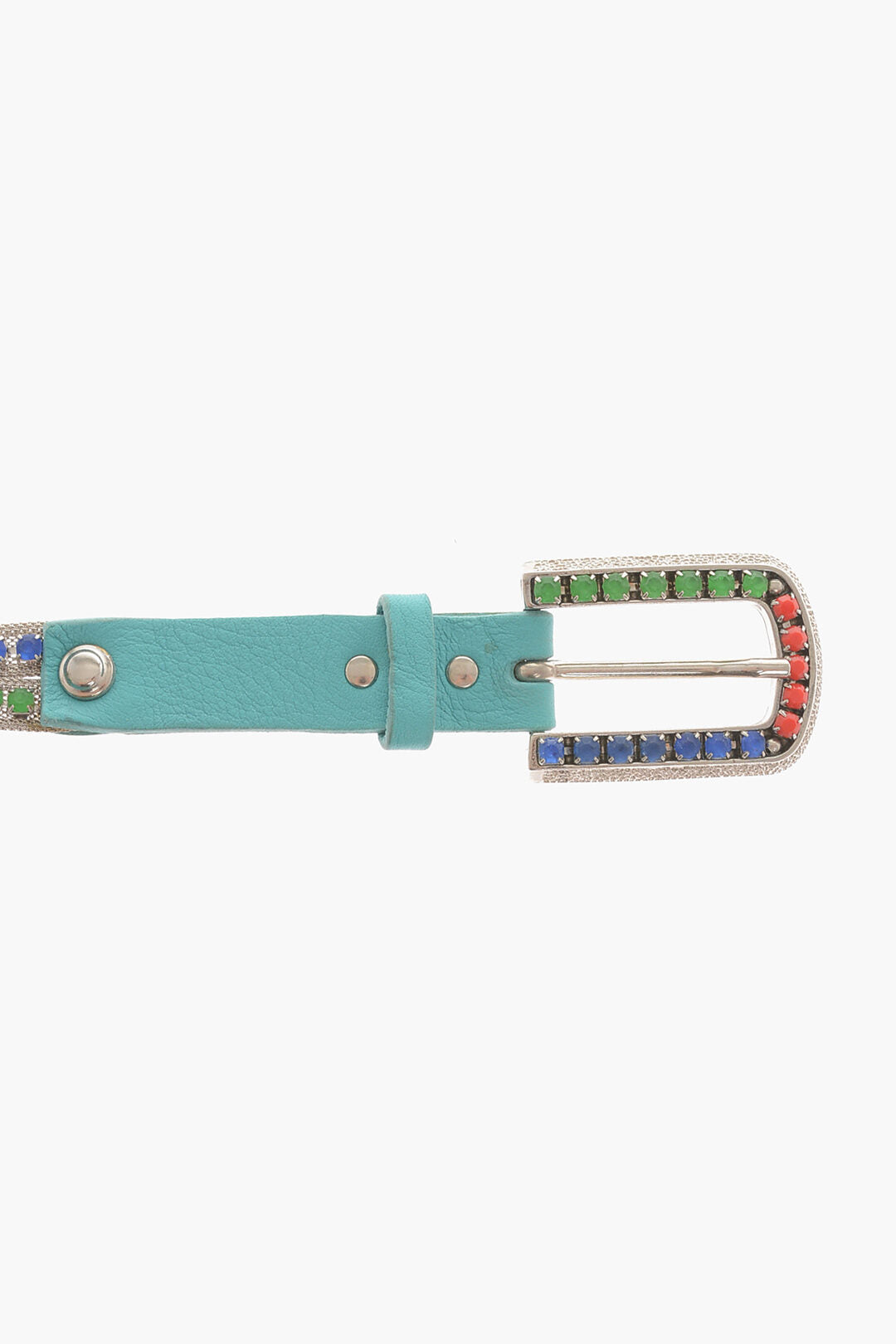 Nanni Braided Belt With Jewels And leather Details 20mm