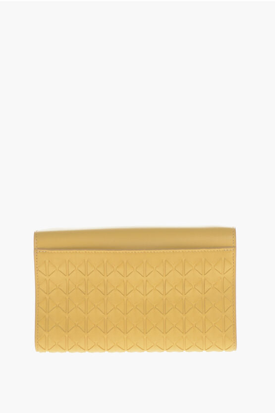 Serapian Braided Leather Clutch With Removable Shoulder Strap