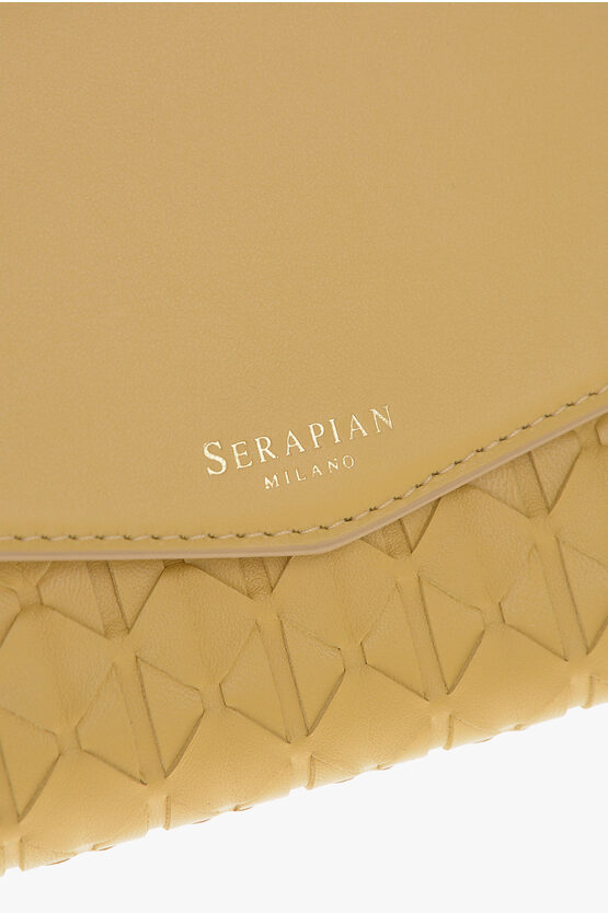 Serapian Braided Leather Clutch With Removable Shoulder Strap