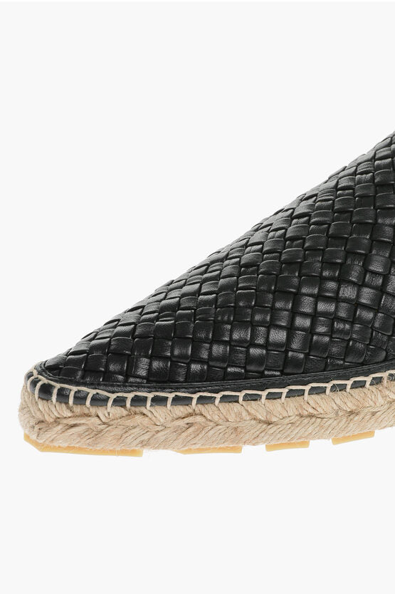 Bottega Veneta 编织皮革 ESPADRILLE 尖头鞋