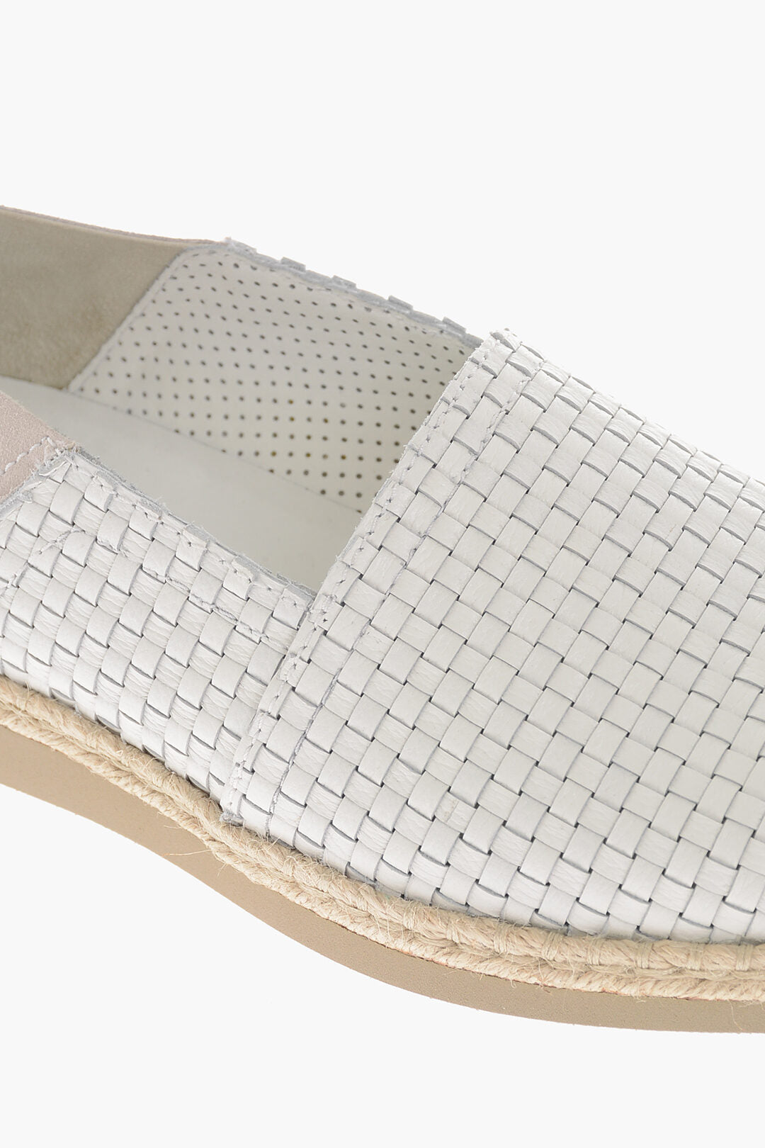 Testoni Braided Leather Espadrilles with Suede Detail