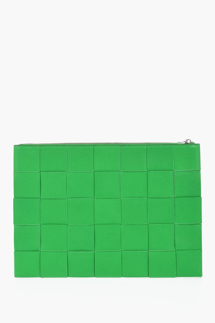 Bottega Veneta Braided Leather Maxi Clutch Bag