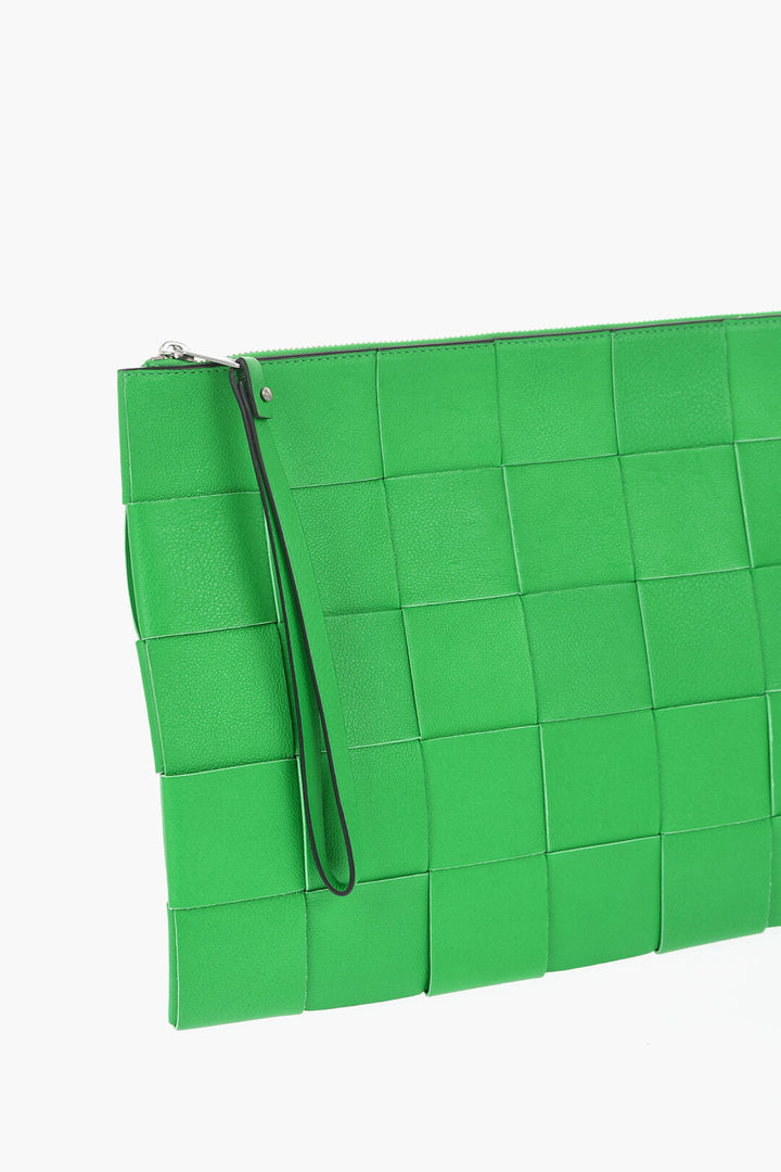 Bottega Veneta Braided Leather Maxi Clutch Bag