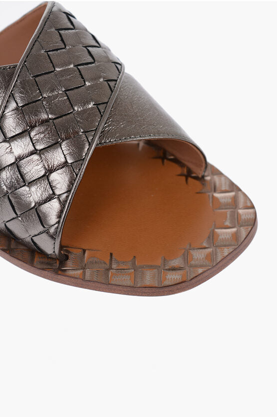 Sandalias de piel trenzada de Bottega Veneta