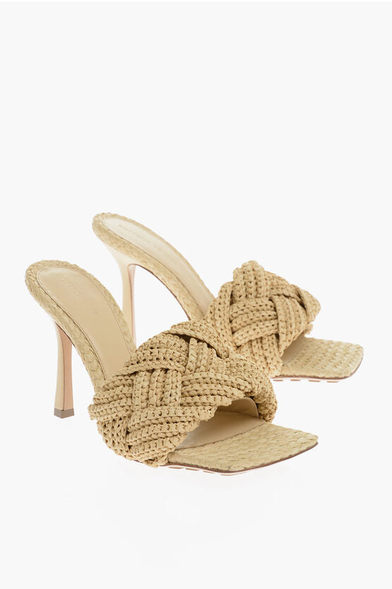 Bottega Veneta Braided Raffia LIDO Sandals Heel 11 cm