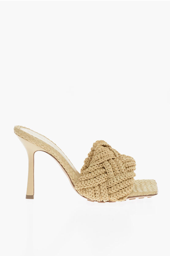 Bottega Veneta Braided Raffia LIDO Sandals Heel 11 cm