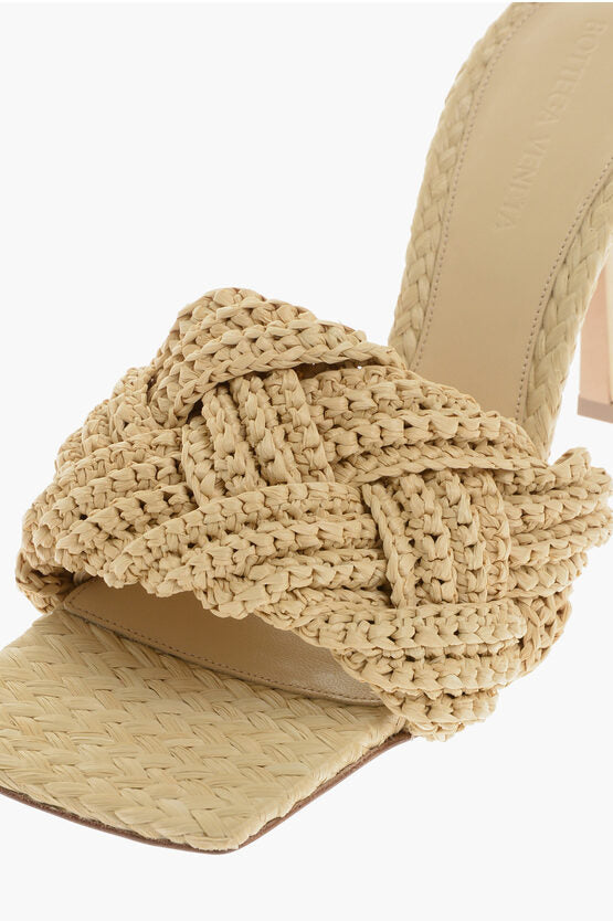 Bottega Veneta Braided Raffia LIDO Sandals Heel 11 cm