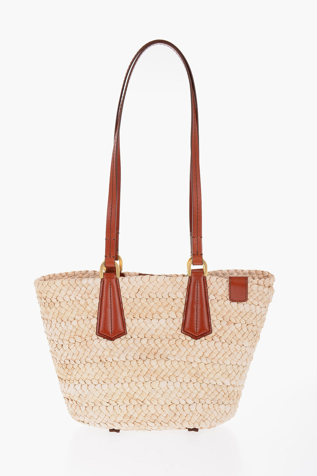 Max Mara Braided Straw PANIERM Tote Bag with Double Handle