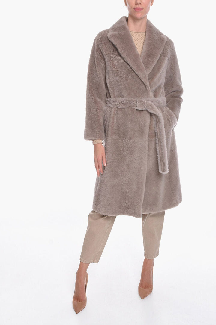 Other - Brunello Cucinelli Cashmere Goat Fur Double - breasted Coat with Belt - GC120230400174 - Ask Me Wear