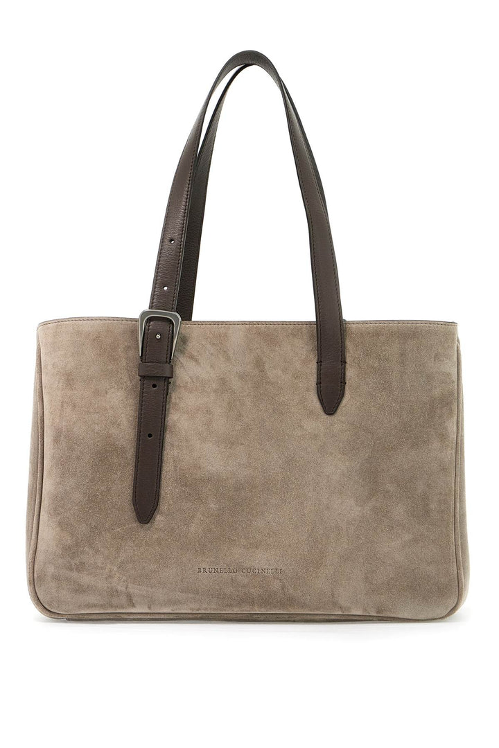 Bags - Brunello Cucinelli Suede Shoulder Bag With Seven - 242026ABS000002 - C5859 - os - Ask Me Wear