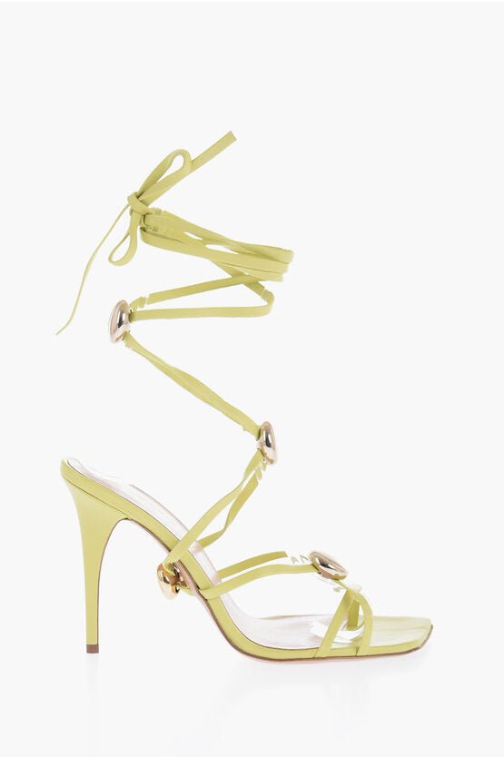 Shoes - Bruno Frisoni Leather ATOM Lace - Up Sandals with Golden Studs - 900481324107 - Ask Me Wear