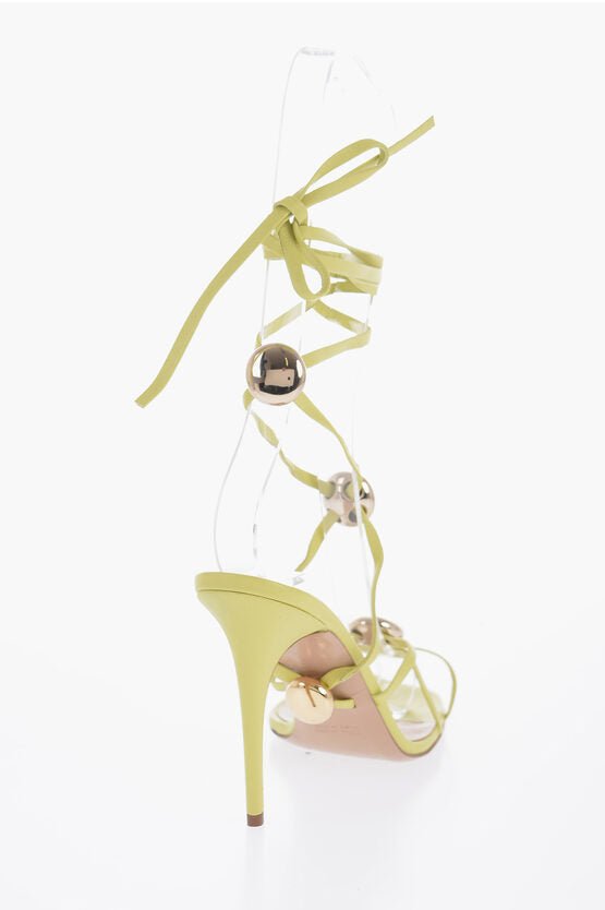 Shoes - Bruno Frisoni Leather ATOM Lace - Up Sandals with Golden Studs - 900481324107 - Ask Me Wear