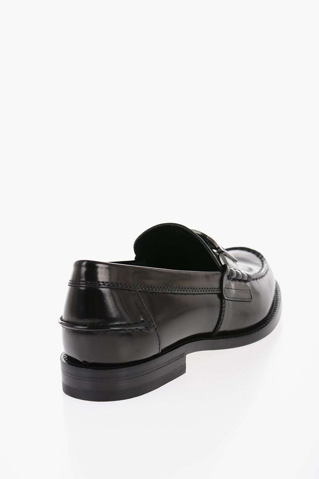 Tod's Brushed Leather Loafers With Chain Deatil