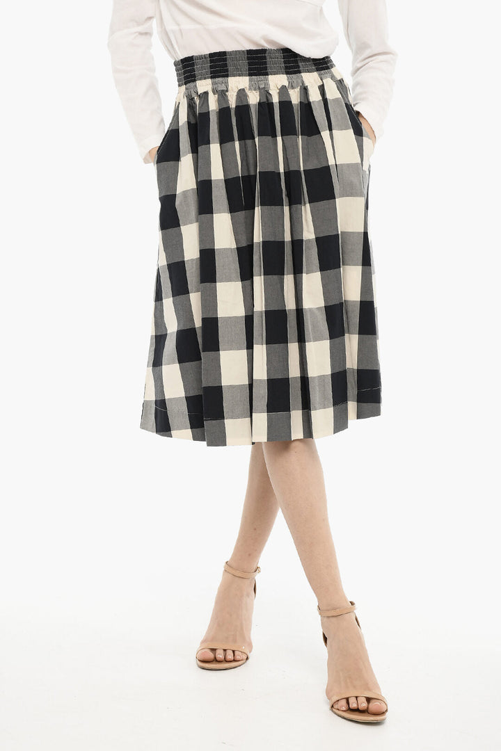 Woolrich Buffalo Check circle Longuette Skirt with Drawstring Waist