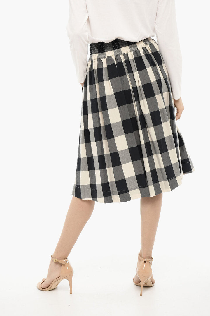 Woolrich Buffalo Check circle Longuette Skirt with Drawstring Waist