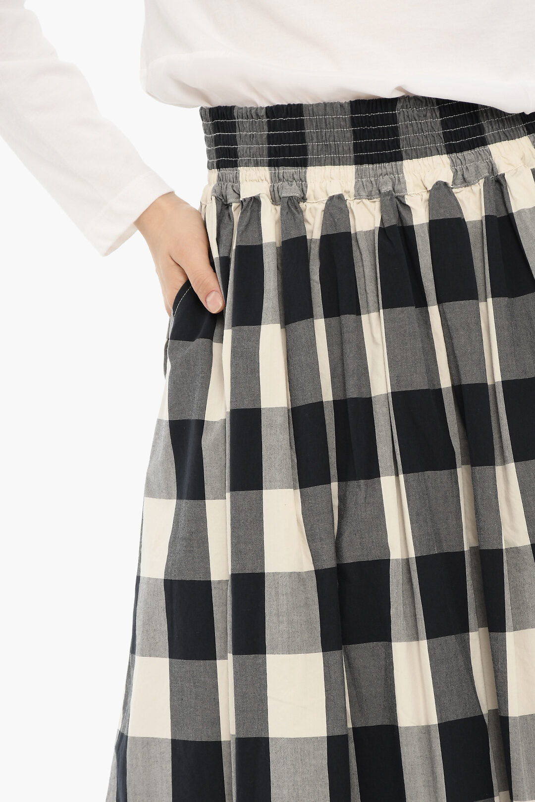 Woolrich Buffalo Check circle Longuette Skirt with Drawstring Waist