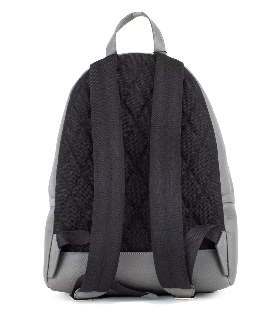  - Burberry Abbeydale Branded Charcoal Grey Pebbled Leather Backpack Bookbag - 93401 - Ask Me Wear